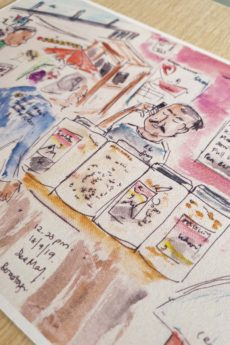 Batak-Karo Indonesian Coffee Trader art postcard